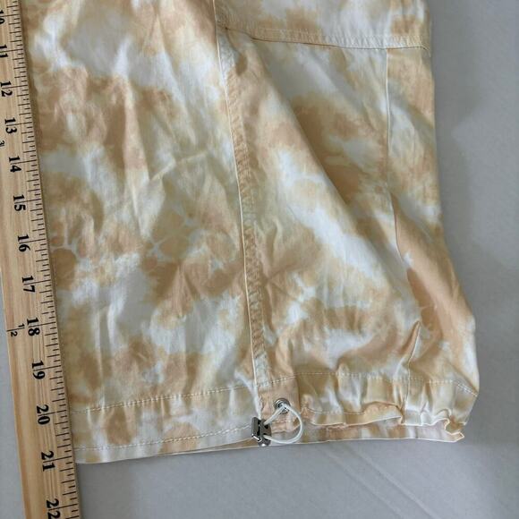 Lane Bryant Cargo Capri Pants Tie Dye Cream Peach Stretchy Modal Blend Size 20 - Picture 11 of 12
